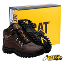 Bota Masculina Caterpillar Em Couro Resistente + Carteira + Relogio + Cinto