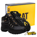 Bota Masculina Caterpillar Em Couro Resistente + Carteira + Relogio + Cinto