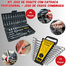 Jogo De Chave Soquete Catraca Chave Combinada Fenda Philips Soquetes Kit Ferramentas Completo Aço Crv