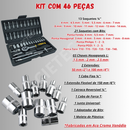Jogo De Chave Soquete Catraca Chave Combinada Fenda Philips Soquetes Kit Ferramentas Completo Aço Crv