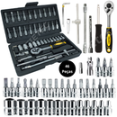Jogo De Chave Soquete Catraca Chave Combinada Fenda Philips Soquetes Kit Ferramentas Completo Aço Crv