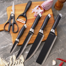 Kit 6 Peças Conjunto de Faca Carne Cutelo Legumes Aço Carbono Descascador Tesoura Profissional
