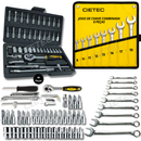 Jogo De Chave Soquete Catraca Chave Combinada Fenda Philips Soquetes Kit Ferramentas Completo Aço Crv