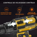 Parafusadeira Furadeira 48V 2 Baterias Com Maleta e Acessorios 24 peças