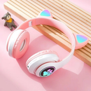 Fone De Ouvido Gato carinha Sem Fio Bluetooth Com Orelhas De Gato