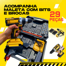 Parafusadeira Furadeira de Impacto Com 2 Bateria Recarregável Sem Fio 48v Com Maleta Completo