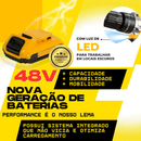 Parafusadeira Furadeira de Impacto Com 2 Bateria Recarregável Sem Fio 48v Com Maleta Completo