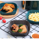 KIT 03 Formas de Silicone Quadrada Antiaderente Assadeira Air Fryer Forno Forma para Fritadeira Elétrica c Alça QUADRADA