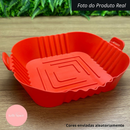 KIT 03 Formas de Silicone Quadrada Antiaderente Assadeira Air Fryer Forno Forma para Fritadeira Elétrica c Alça QUADRADA
